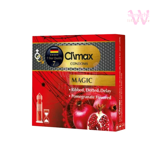 خرید کاندوم تاخیری خاردار کلایمکس مدل magic بسته 3تایی