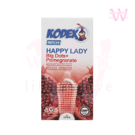 کاندوم خاردار کدکس مدل هپی لیدی 10 عددی | Kodex Happy Lady condoms