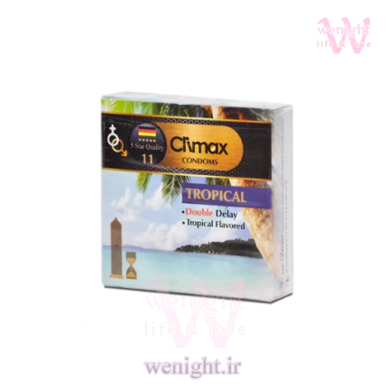 خرید کاندوم کلایمکس مدل Tropical بسته 3 عددی