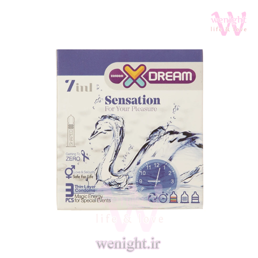 قیمت خرید کاندوم تاخیری ایکس دریم Sensation بسته 3 عددی